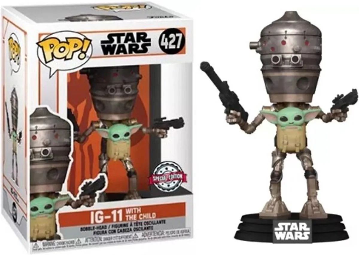 Funko The Mandalorian POP! #427 IG-11 met Kind - Multicolor - afbeelding 2 van 2