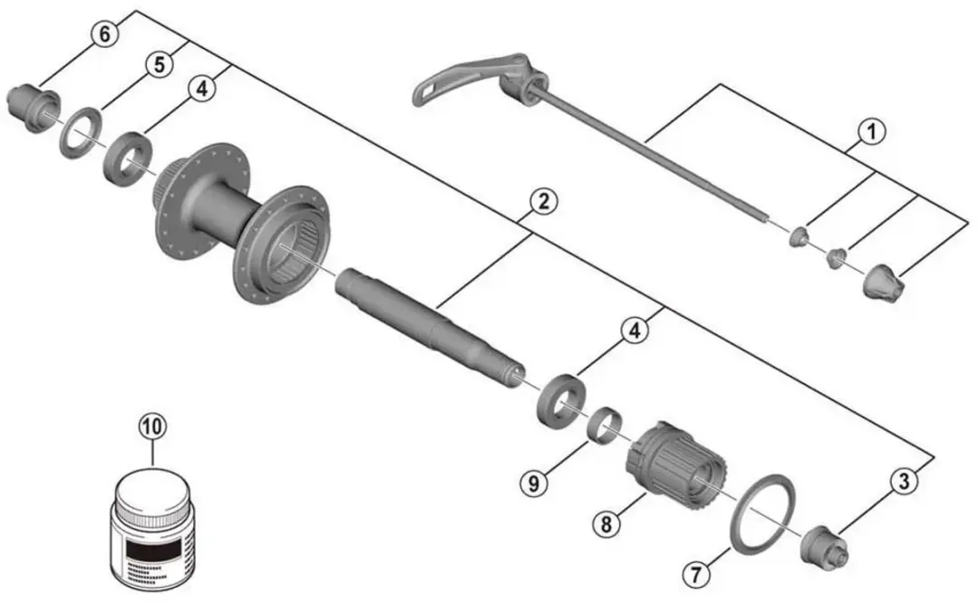 Shimano FH-MT401 Naven - Zilver