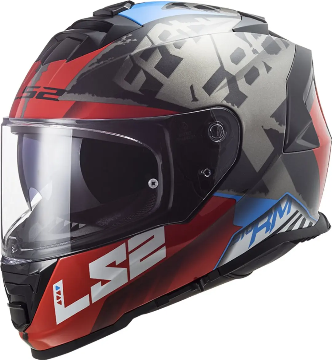 LS2 FF800 Storm Sprinter Zwart Rood Titanium Integraalhelm