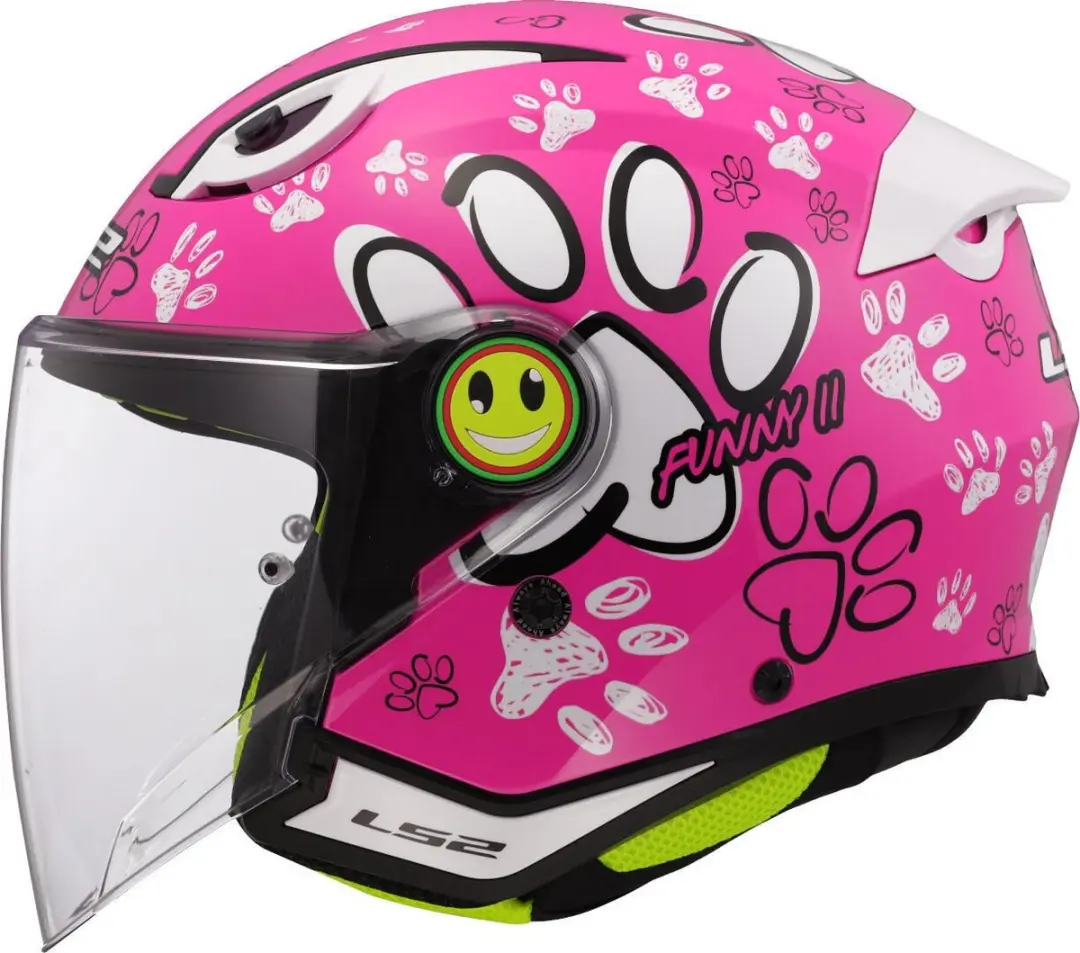 LS2 OF622 Funny II Paws Kinder Jethelm - S - Roze
