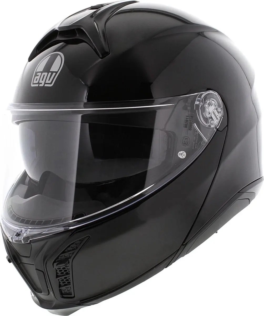 AGV Tourmodular motorhelm mono glans zwart systeemhelm L