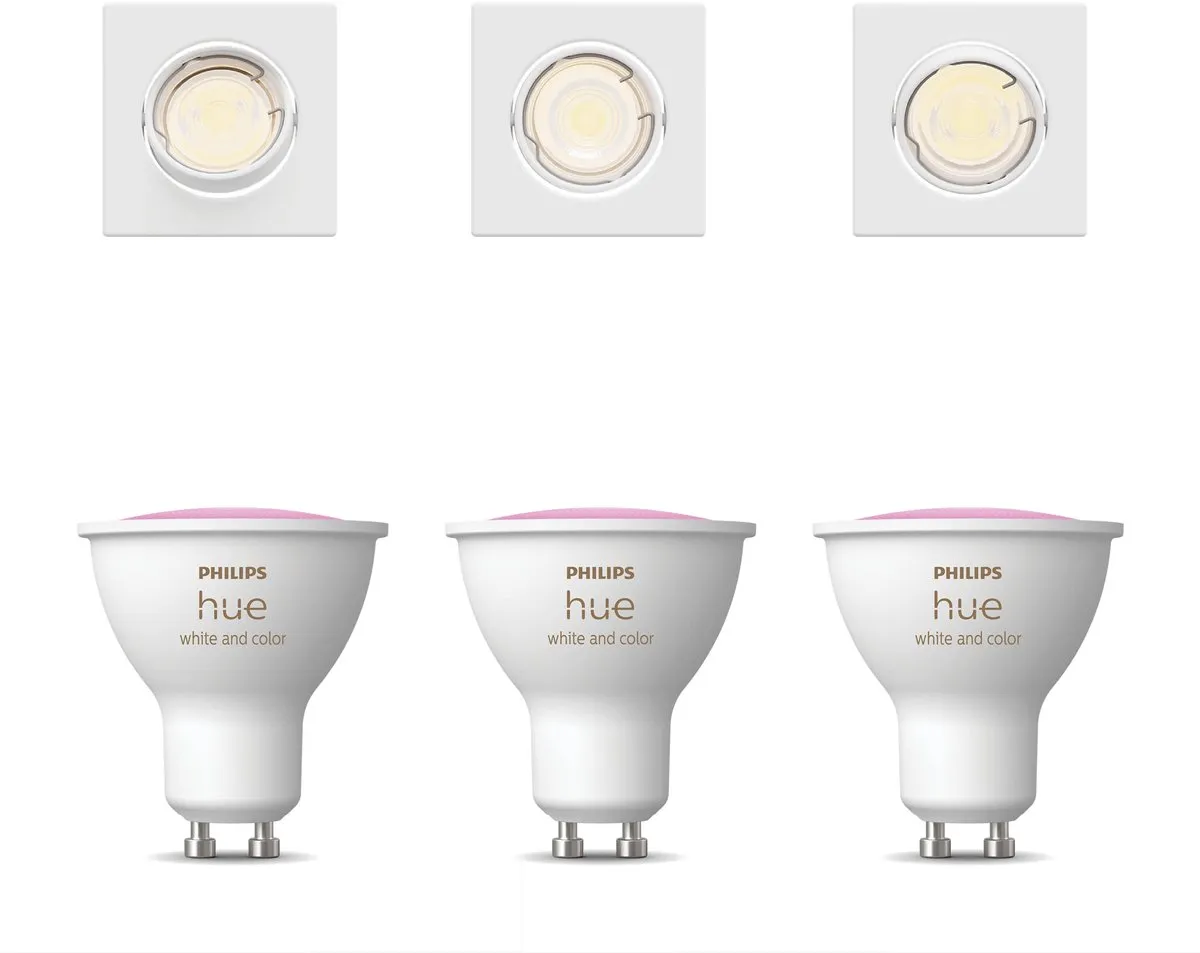 Philips Hue Peridot Inbouwspots 3 Stuks