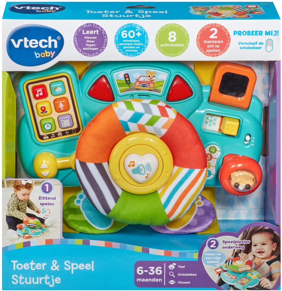 VTech Baby Toeter & Speel Stuurtje - Multicolor