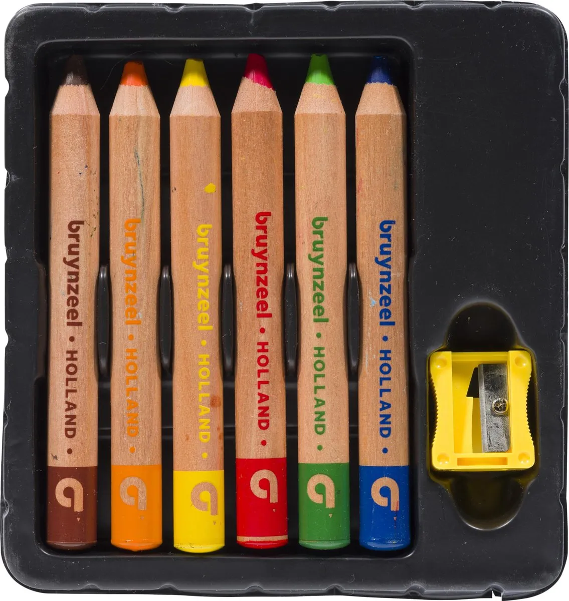 BRUYNZEEL Kids Zachte Kleurpotloden - 6 Stuks - Assorti