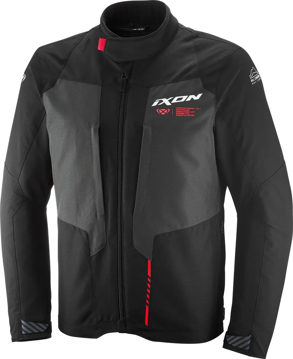 IXON Tyr Motorfiets Parka - Zwart/wit/blauw L