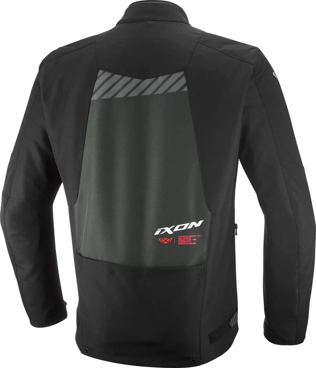 IXON Tyr Motorfiets Parka - Zwart/wit/blauw L