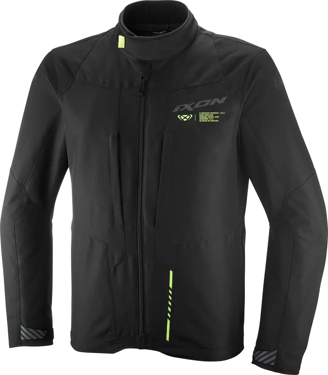 IXON Tyr Motorfiets Parka - Zwart/wit/blauw L
