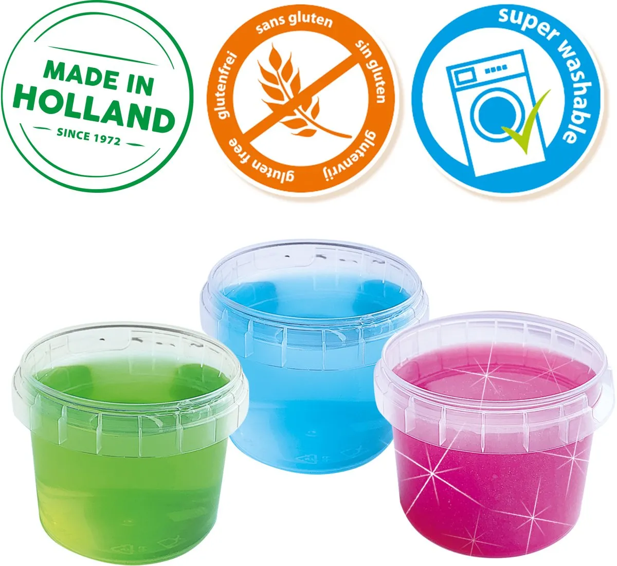SES Creative Slime Lab Mix it - 3 Kleuren Slijmset