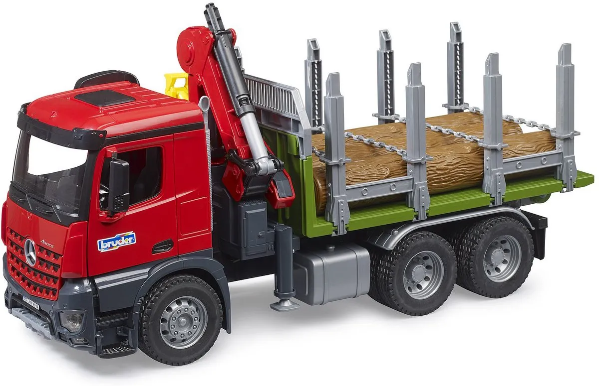 Bruder Mercedes-Benz Arocs Houtvrachtwagen 03669 - Kraanarm - Multikleur