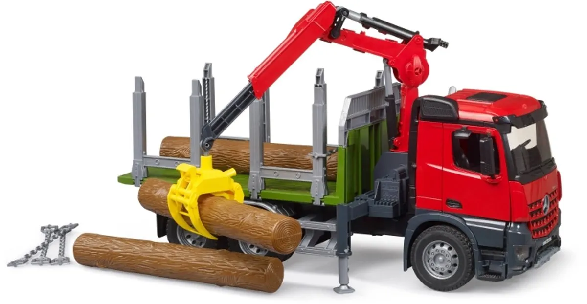 Bruder Mercedes-Benz Arocs Houtvrachtwagen 03669 - Kraanarm - Multikleur