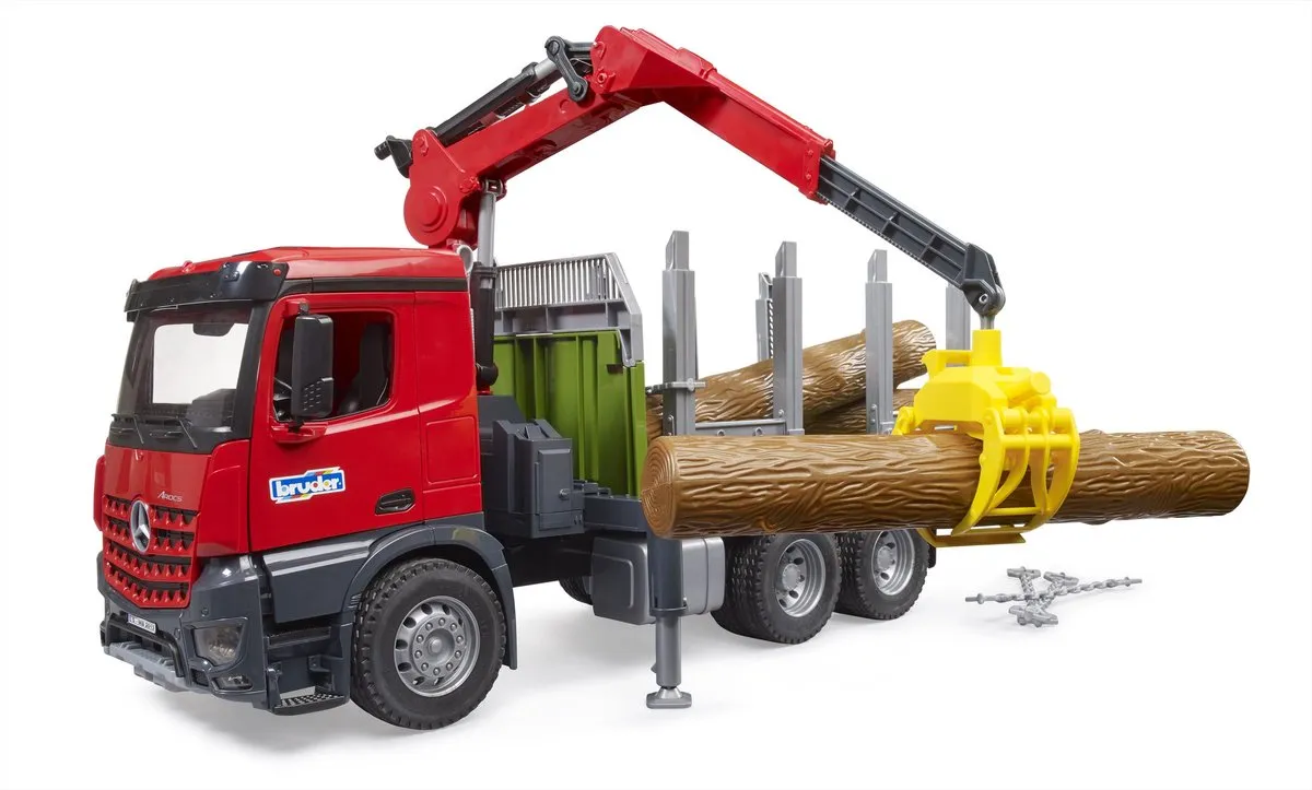 Bruder Mercedes-Benz Arocs Houtvrachtwagen 03669 - Kraanarm - Multikleur