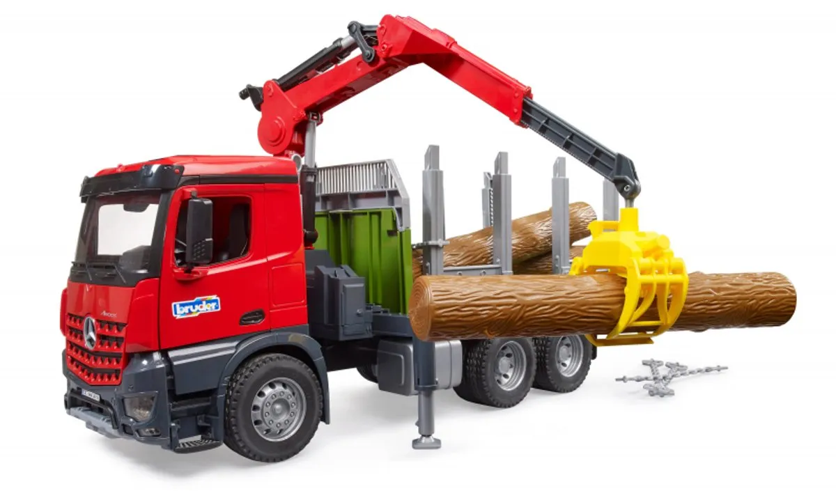 Bruder Mercedes-Benz Arocs Houtvrachtwagen 03669 - Kraanarm - Multikleur