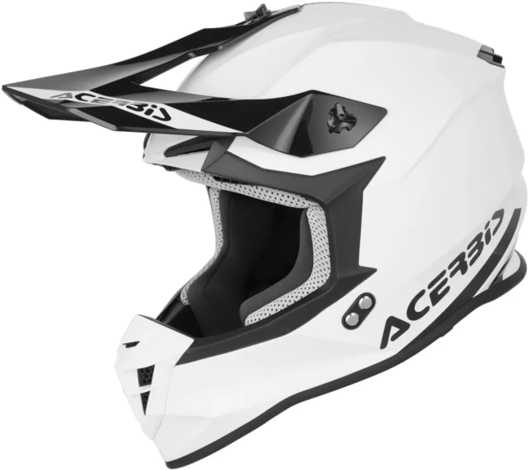 Acerbis Linear Solid Wit Zwart Crosshelm