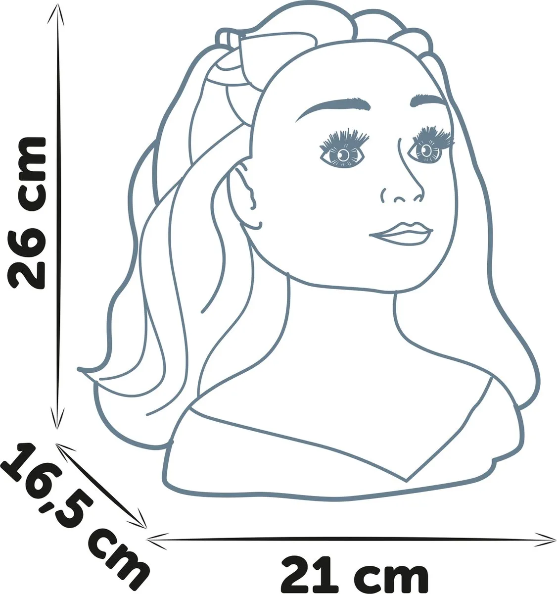 Smoby My Beauty Blond Styling Head 7600320317 - Kaphoofd - 19 Accessoires