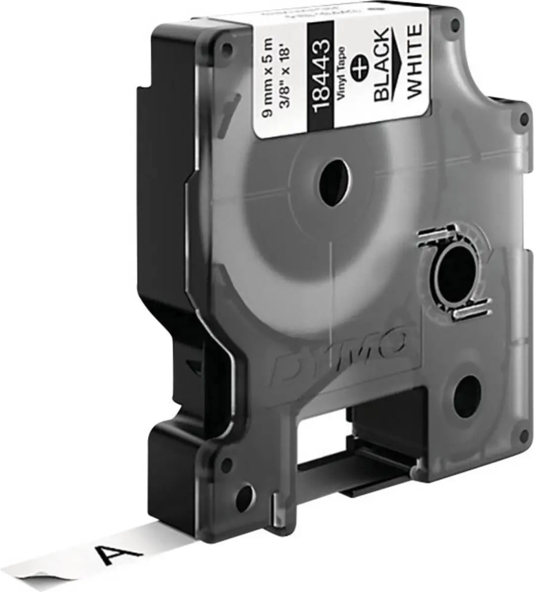 DYMO Rhino S0718580 Zelfklevende Labels 9mm x 5,5m - Zwart/Wit