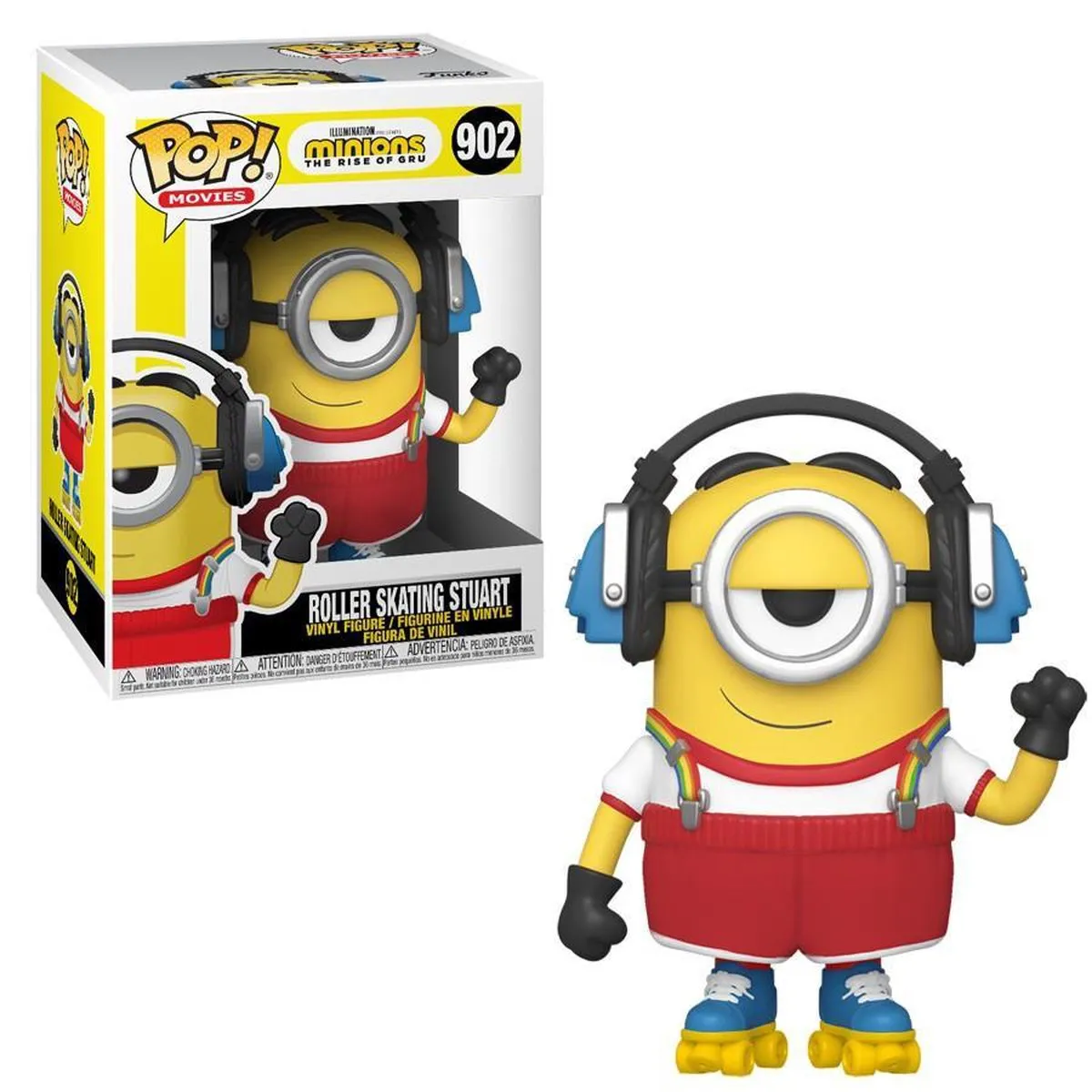 Funko Pop! Minions 2 Roller Skating Stuart - 9cm - Geel/Rood