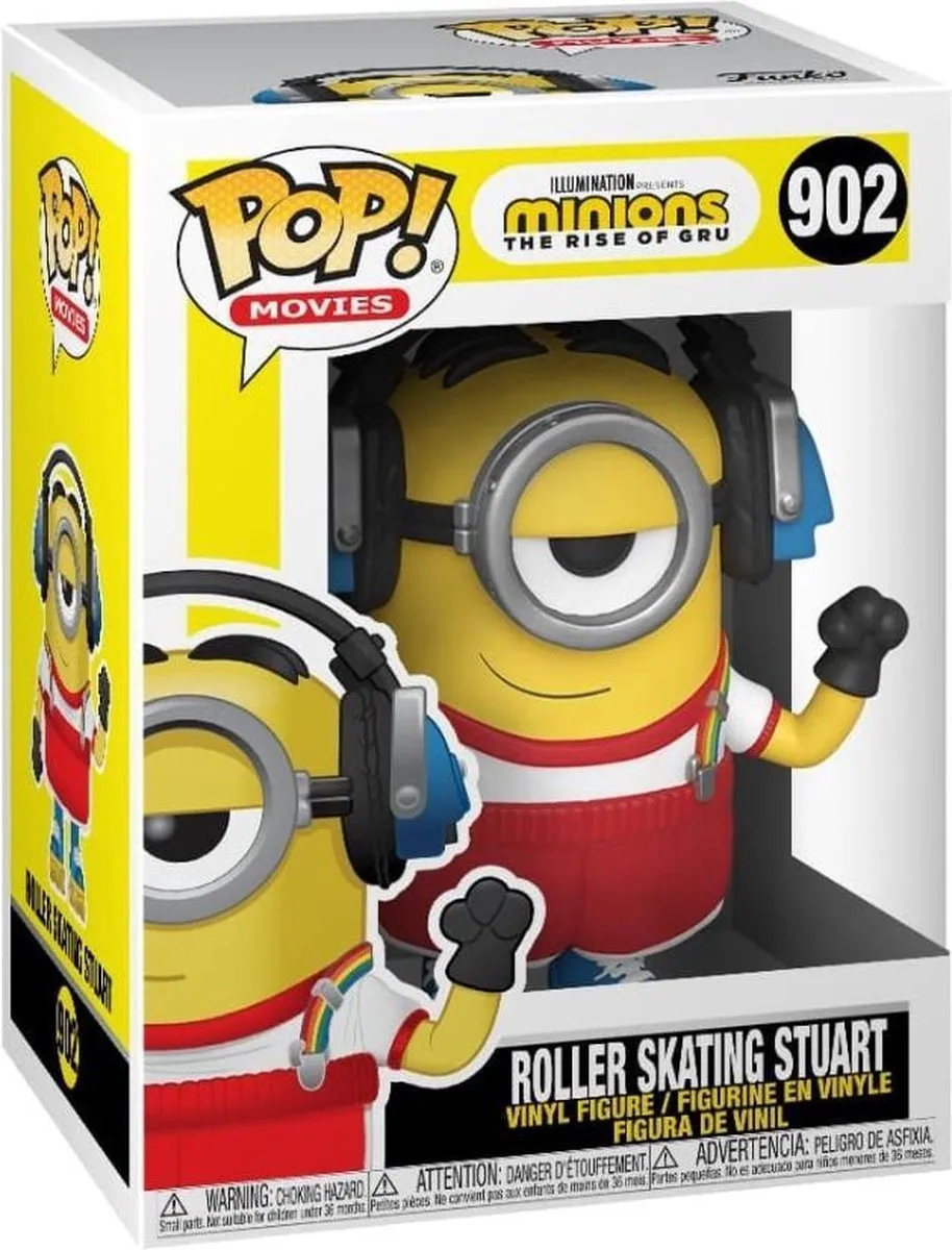 Funko Pop! Minions 2 Roller Skating Stuart - 9cm - Geel/Rood