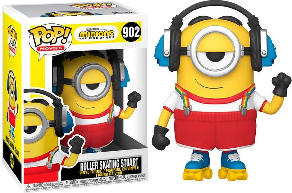 Funko Pop! Minions 2 Roller Skating Stuart - 9cm - Geel/Rood