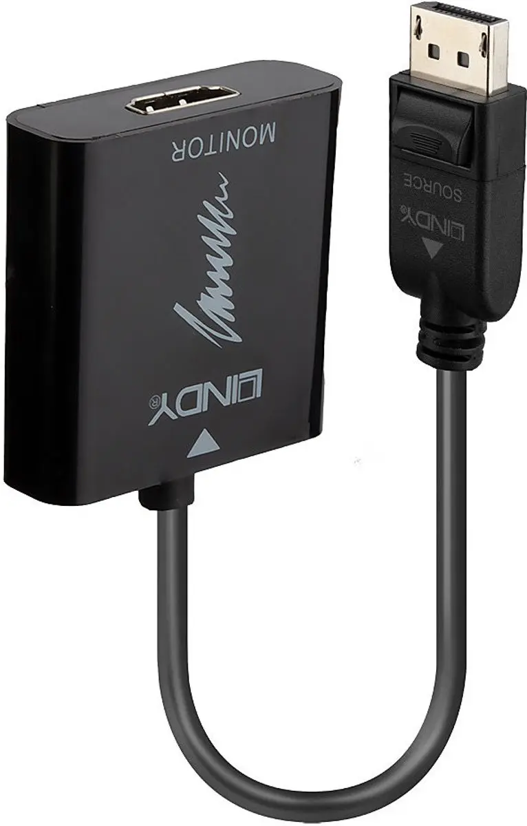 Lindy DisplayPort 1.2 naar HDMI Adapter 4K60 - Zwart - afbeelding 5 van 6