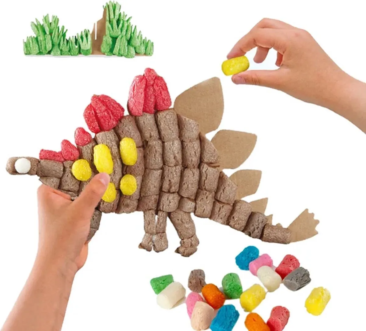 PlayMais Dino Kaarten Versieren, 4st.