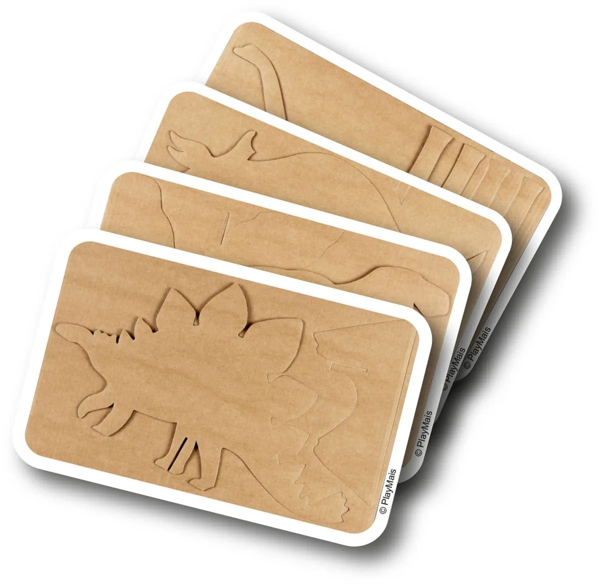 PlayMais Dino Kaarten Versieren, 4st.