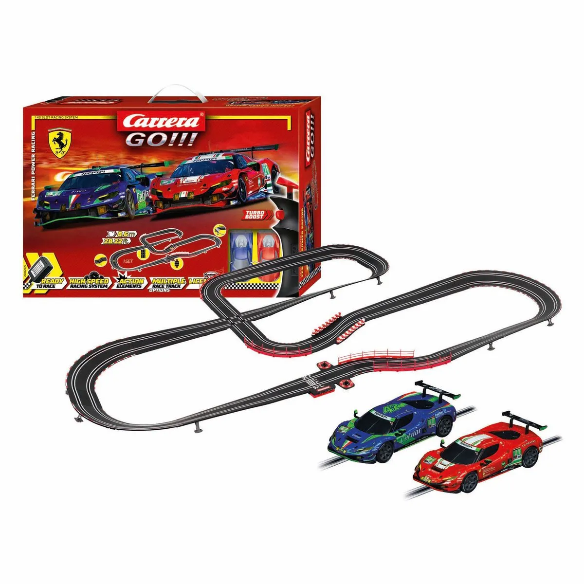 Carrera Go!!! Ferrari 296 GT3 Racebaan 8,6m CAR20062575