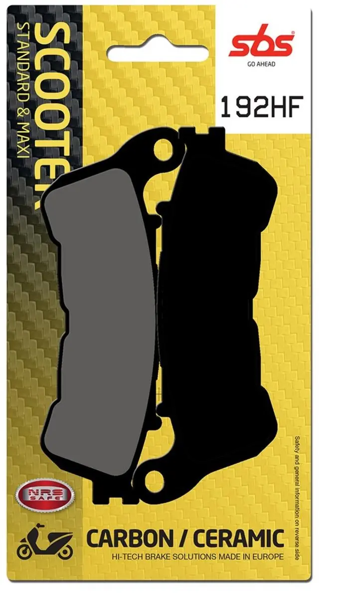 Plaquette de frein SBS pour Scooter Honda 125 Sh / I 2009 à 2012 192HF Neuf