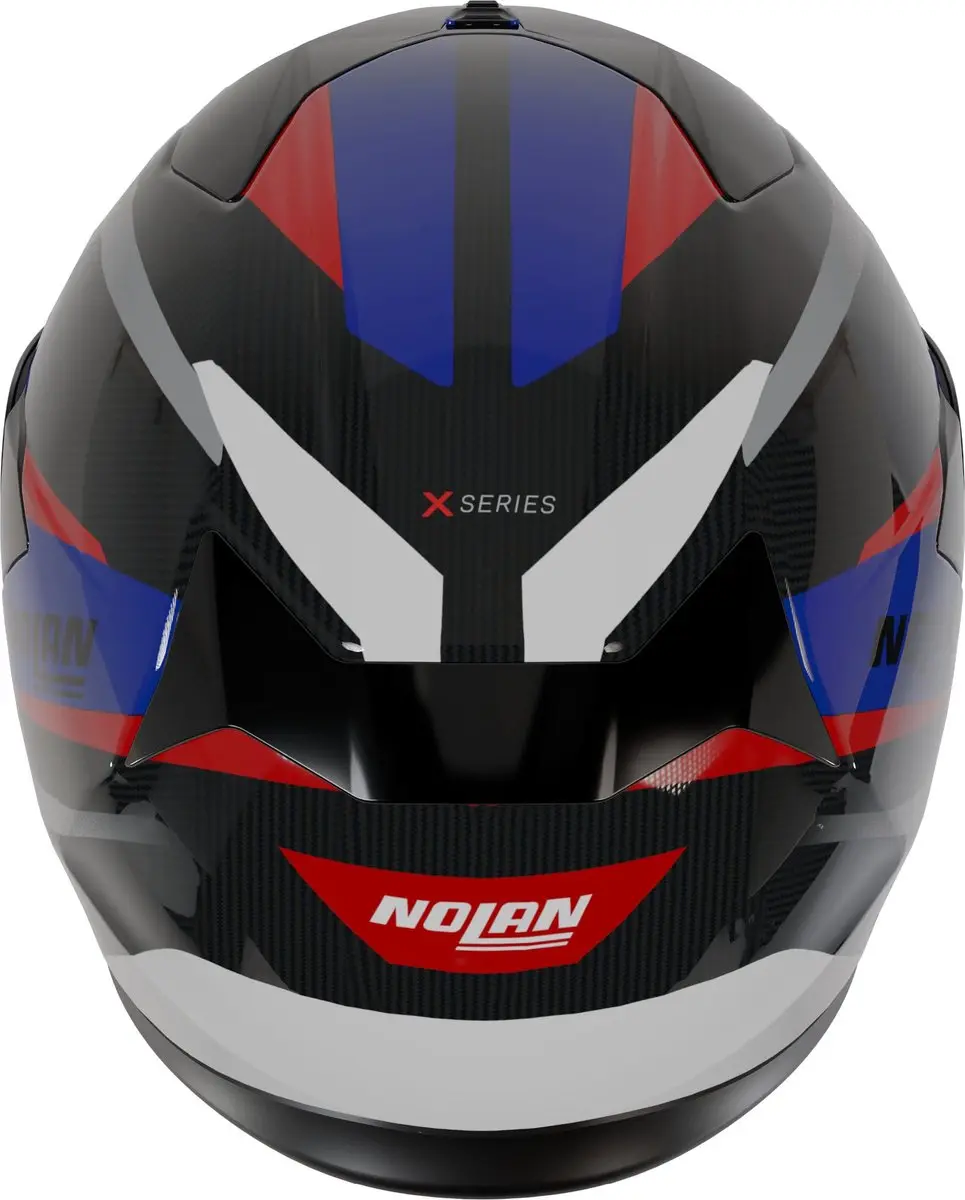 Nolan X-904 Ultra Carbon Calibro Quin Helm - XL - Zwart/blauw/rood