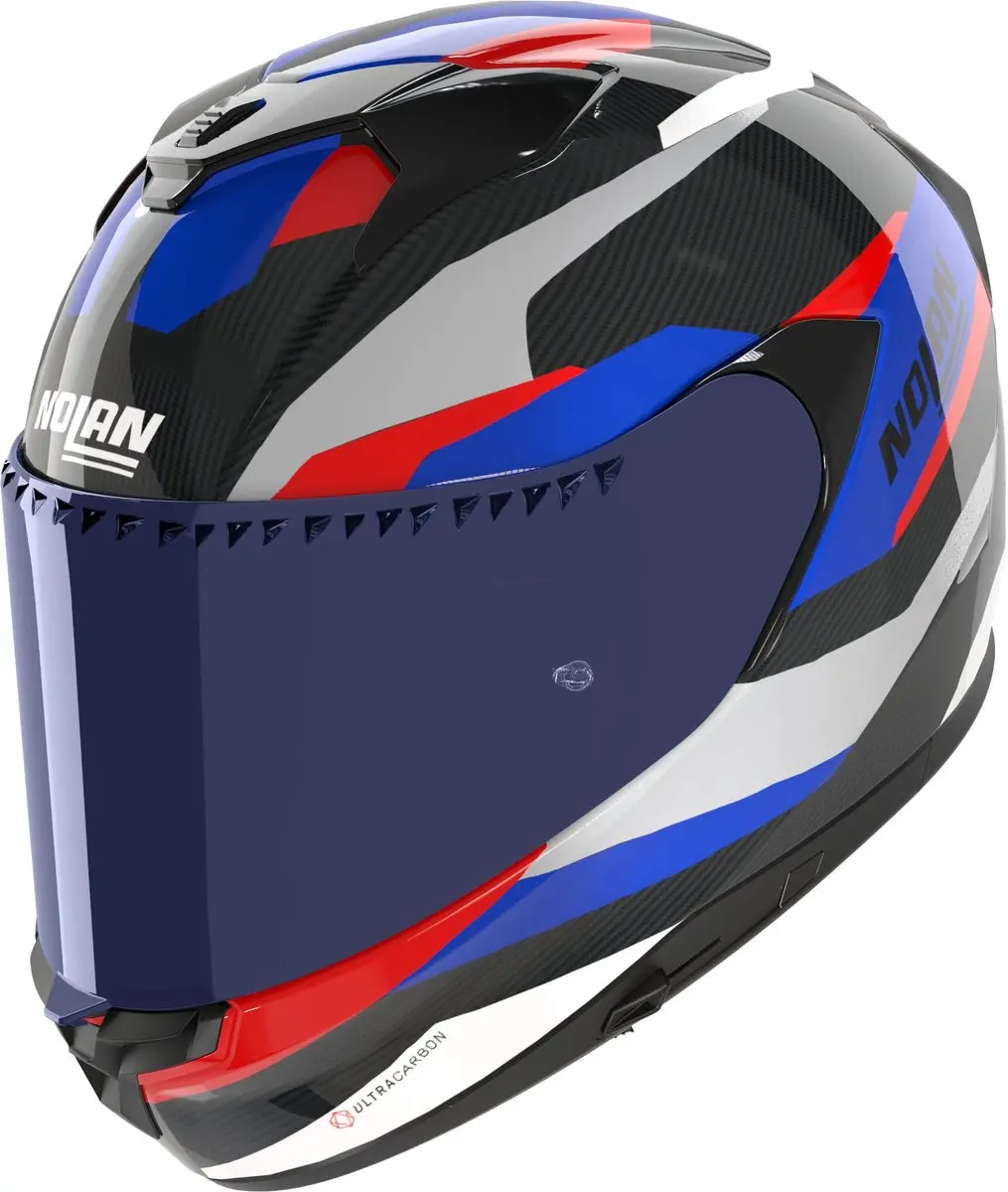 Nolan X-904 Ultra Carbon Calibro Quin Helm - XL - Zwart/blauw/rood - afbeelding 6 van 6