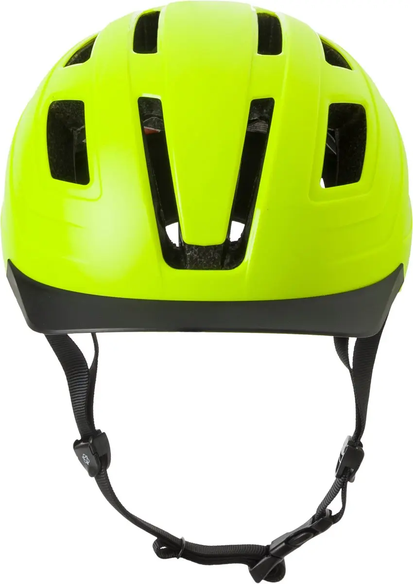 AGU Cit-E Fietshelm - E-bike - Geel - 52-58cm - Met LED-achterlicht