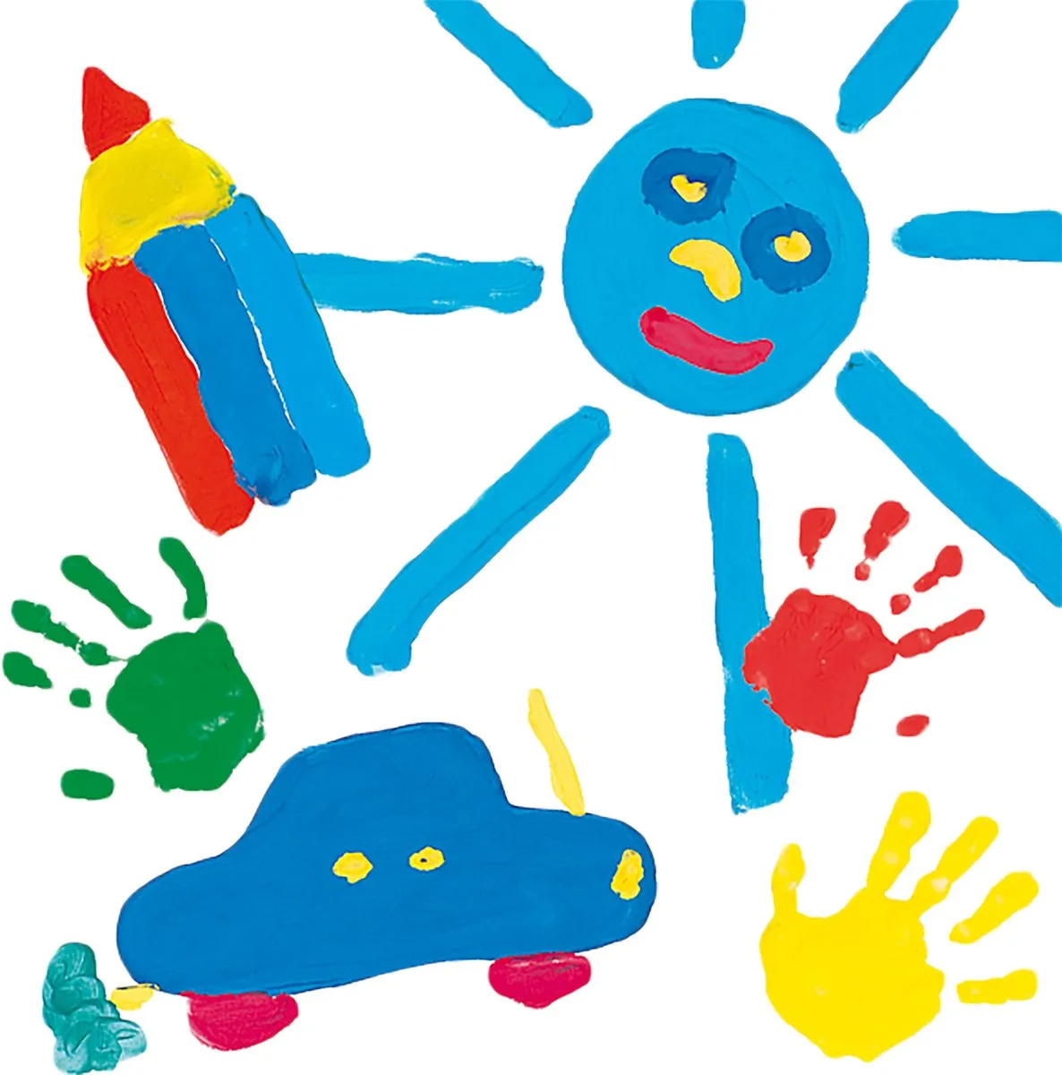SES Creative Vingerverf 6 Kleuren 720ml