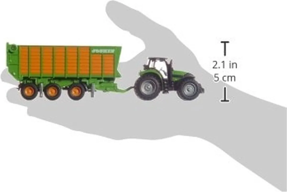 SIKU 1848 DEUTZ Agrotron X720 Tractor met Joskin Cargo - 1:87 - Groen/ Oranje