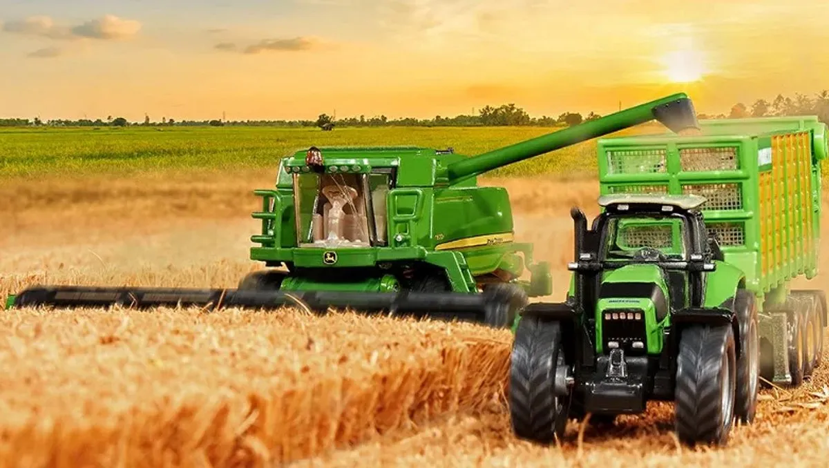 SIKU 1848 DEUTZ Agrotron X720 Tractor met Joskin Cargo - 1:87 - Groen/ Oranje