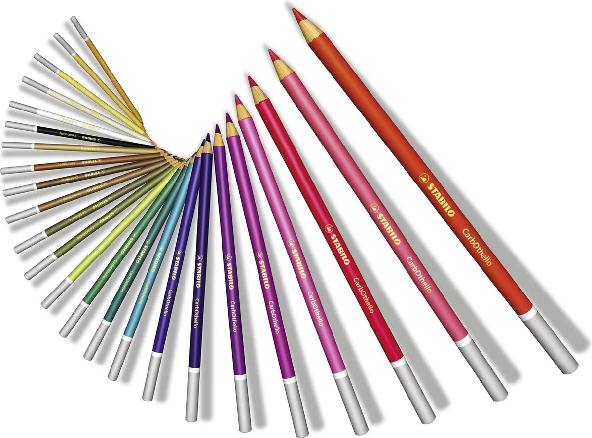STABILO CarbOthello Kalkpastel Kleurpotloden 60 Stuks - Metalen Etui