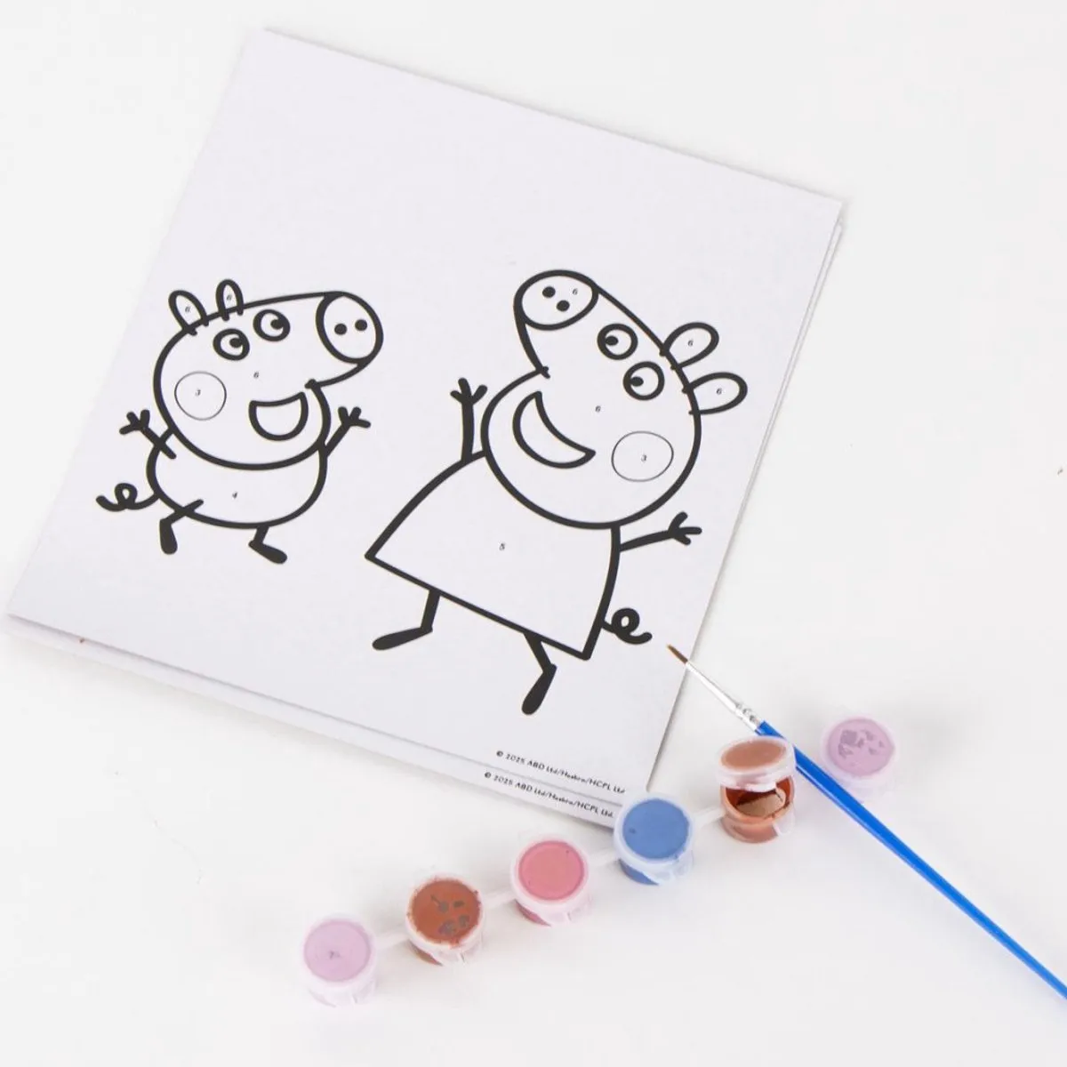 Disney Peppa Pig Verf op Nummer Set - 6 Vellen & 6 Kleuren - afbeelding 2 van 6