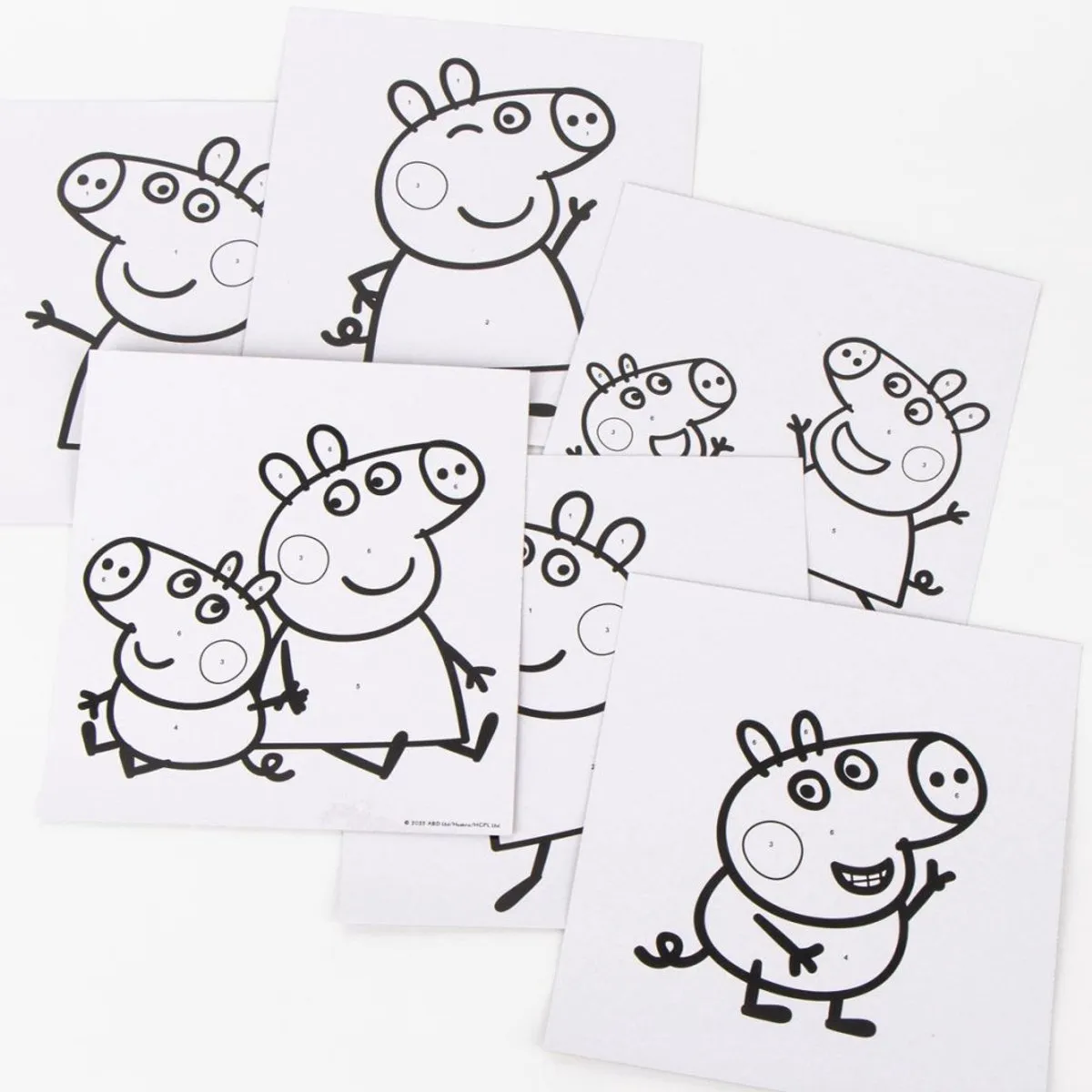 Disney Peppa Pig Verf op Nummer Set - 6 Vellen & 6 Kleuren - afbeelding 3 van 6