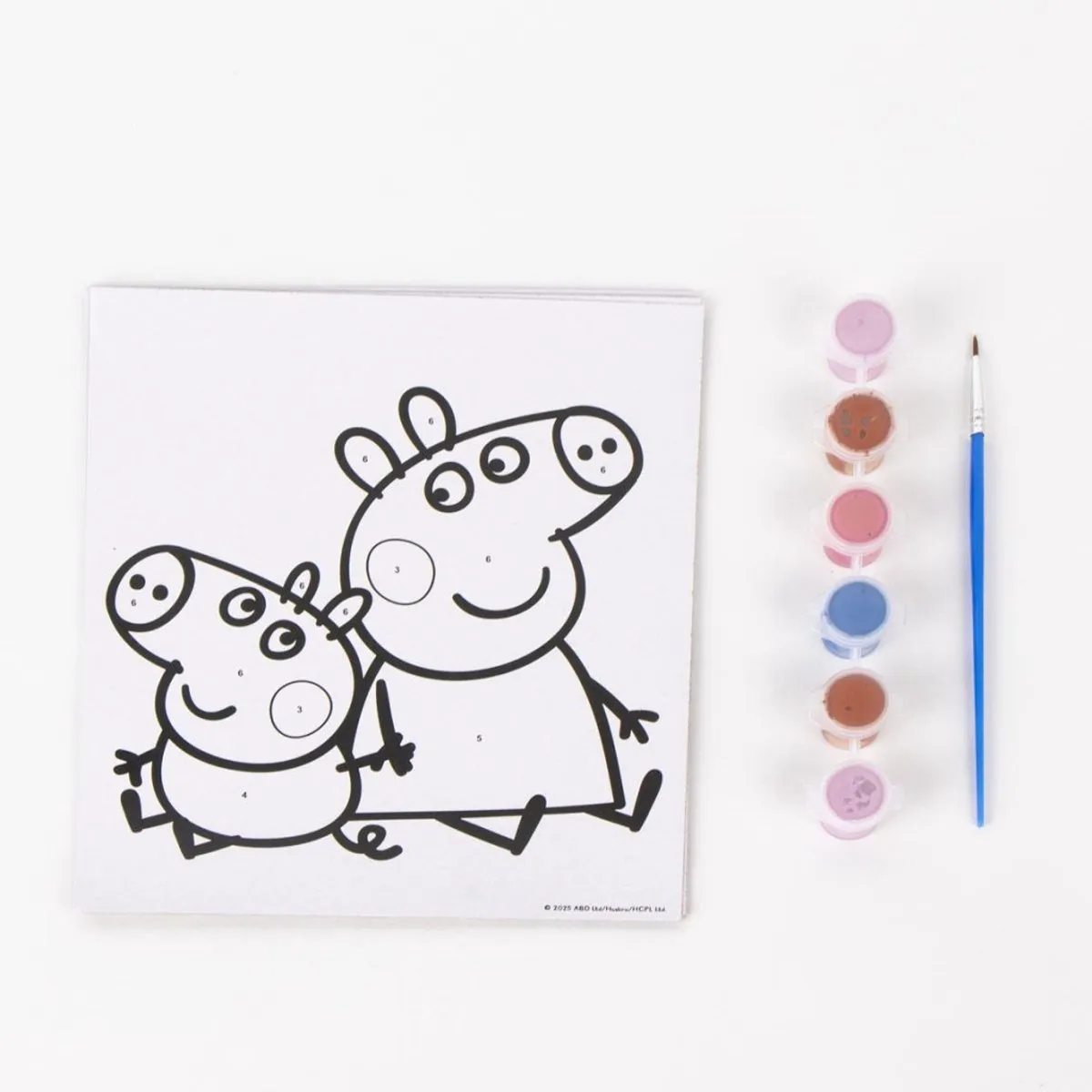 Disney Peppa Pig Verf op Nummer Set - 6 Vellen & 6 Kleuren - afbeelding 5 van 6