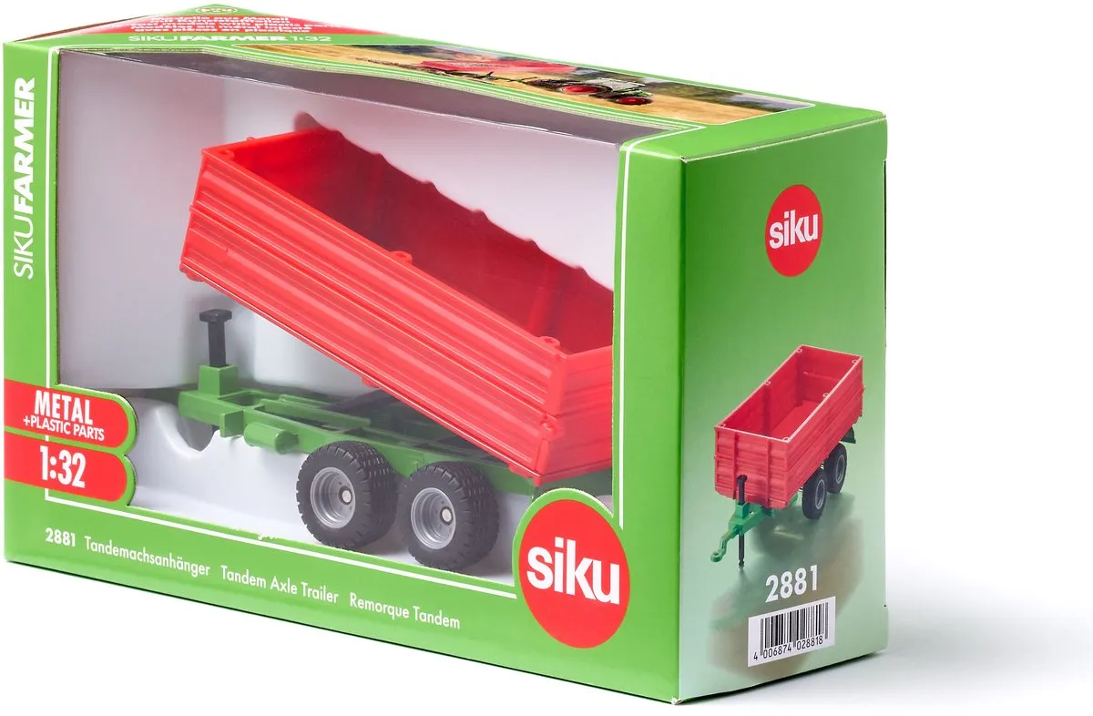 SIKU 2881 Tandemasser 1:32 - Metaal/Kunststof - Rood/Groen