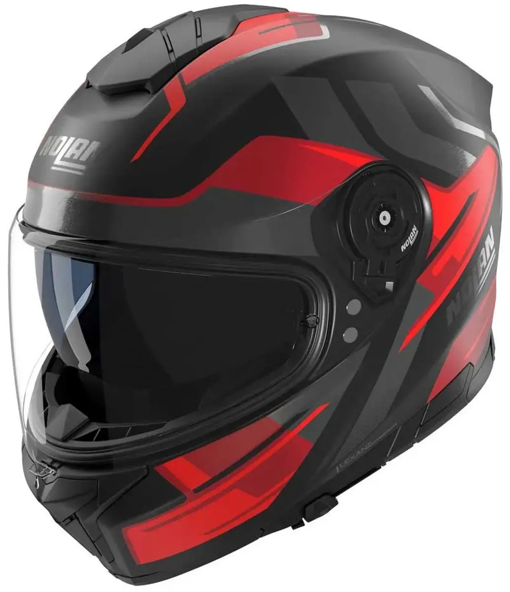 Nolan N80-8 Trittico Helm - S - Zwart/grijs/rood - afbeelding 2 van 6
