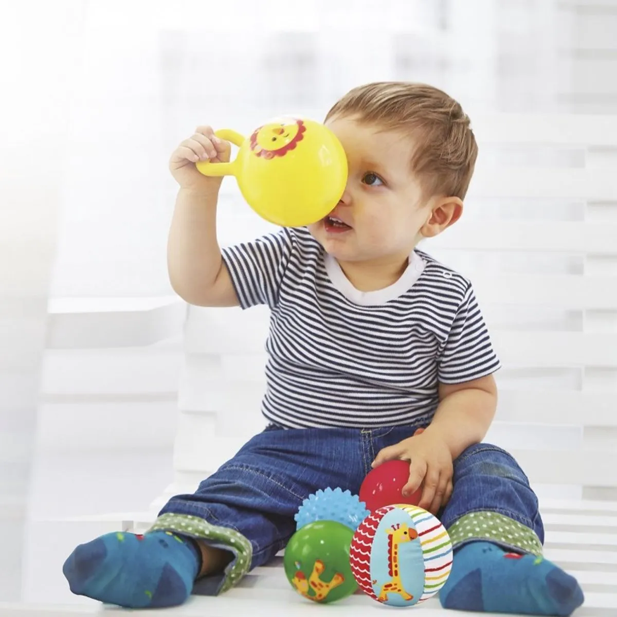 Fisher Price Multicolor Set 5 Ballen & Rammelaars