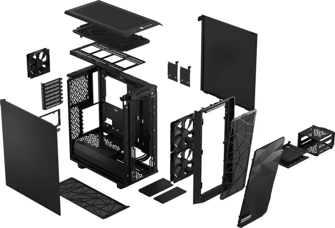 Fractal Design Meshify 2 Black ATX Semi-tower - 3 Ventilatoren