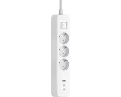 Xiaomi 20W Power Strip 2C1A BHR07UKEU - 3 Stopcontacten Wit