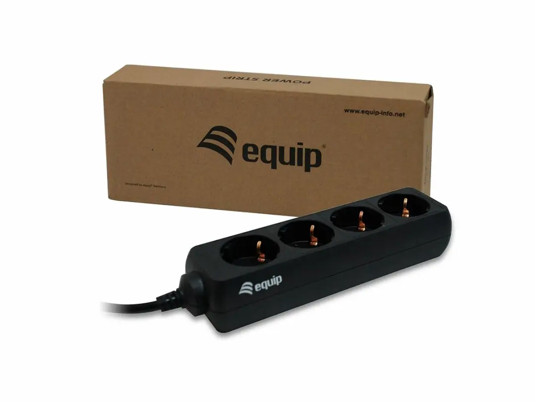 Equip UPS/PDU Stekkerdoos 4x Schuko 2200W - 1,1m - Zwart