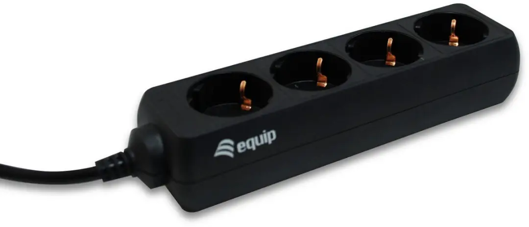 Equip UPS/PDU Stekkerdoos 4x Schuko 2200W - 1,1m - Zwart