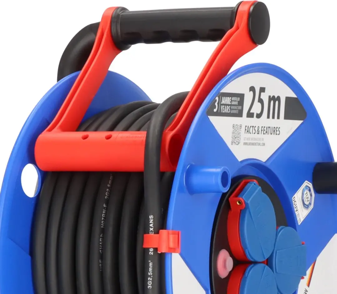 Brennenstuhl Garant IP44 Bouwplaatskabelhaspel 25m - 3300W - Blauw