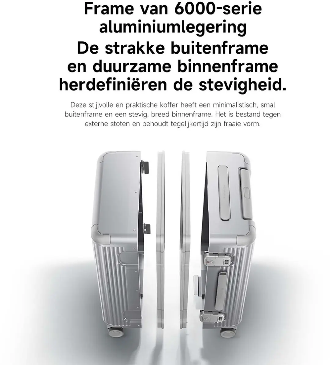 Xiaomi Aluminum Frame Koffer 24 inch - 80L - Zilver - afbeelding 3 van 6