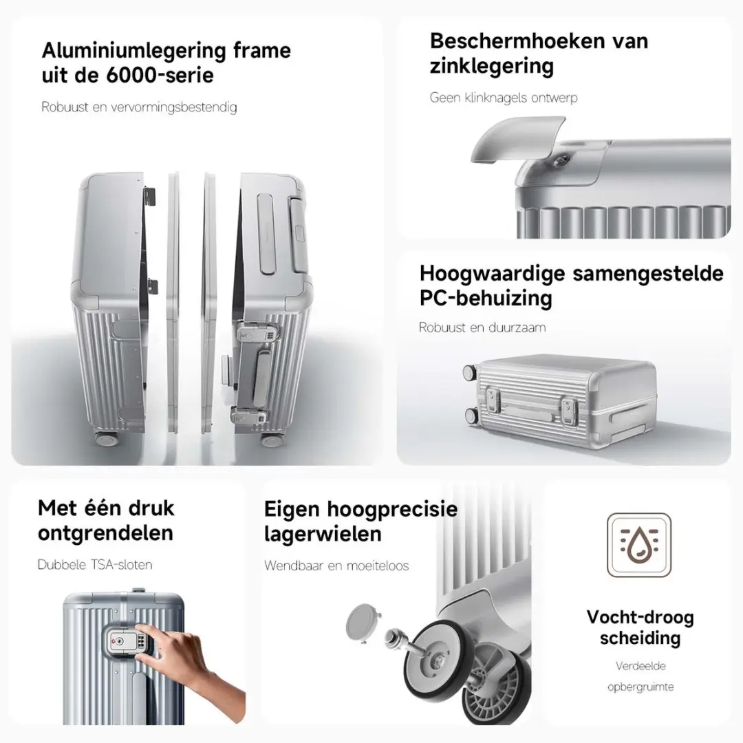 Xiaomi Aluminum Frame Koffer 26 inch - Zwart - afbeelding 6 van 6