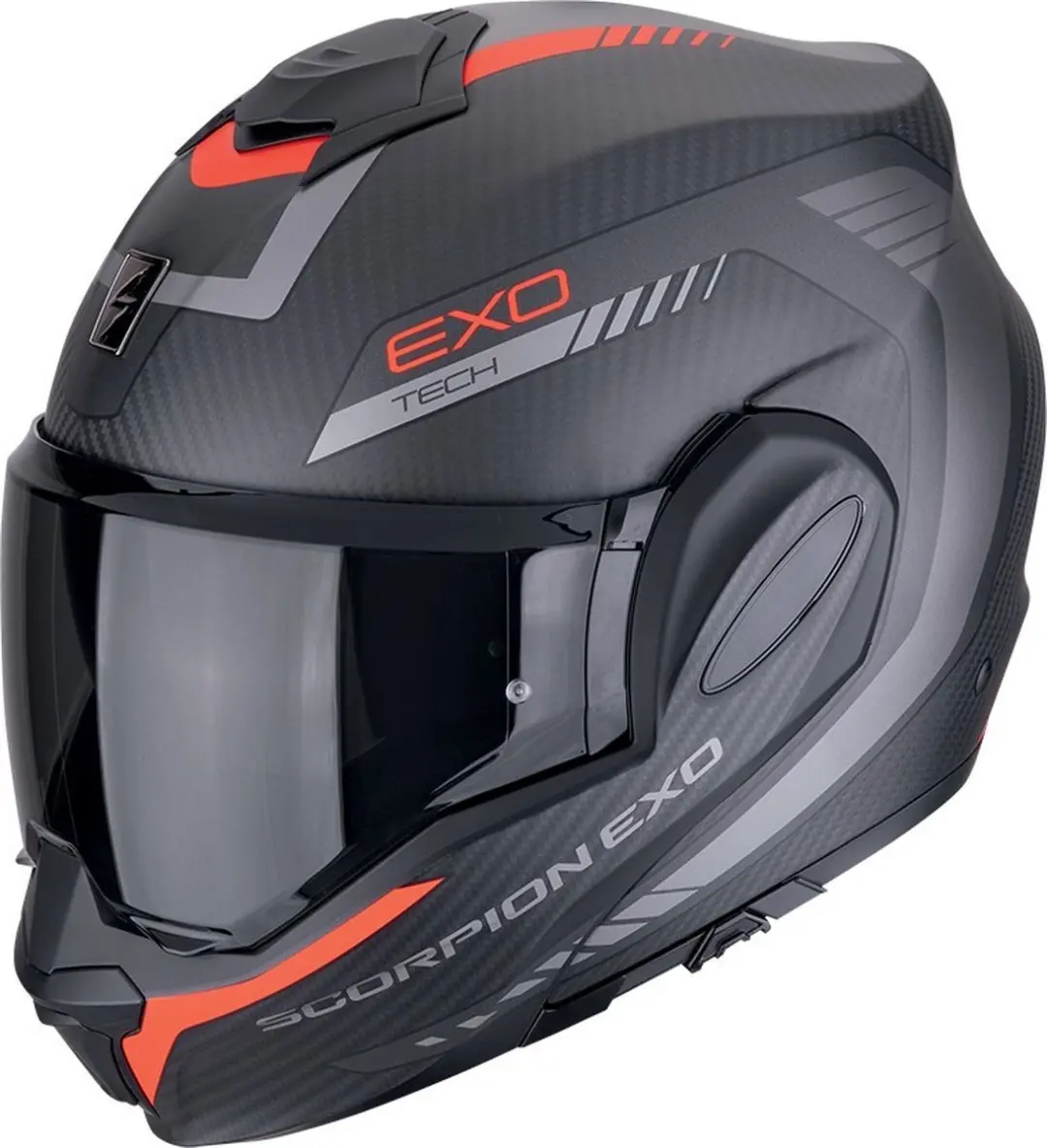 Scorpion Exo-Tech Evo Carbon Cosy Matt Black-Red