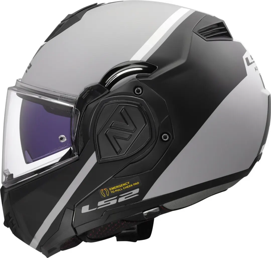 LS2 FF906 Advant Swipe Grijs Zwart 06 Systeemhelm