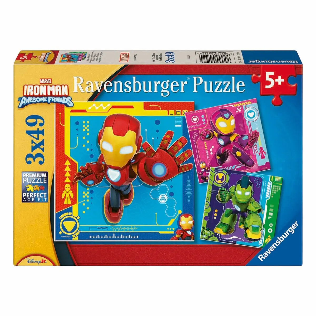 Ravensburger Iron Man & His Awesome Friends Legpuzzel 49 Stuks - 3x49